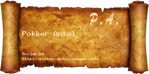 Pokker Antal névjegykártya